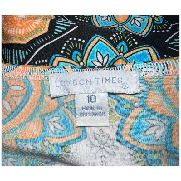 London Times - Geometric Print Dress - Size 10 - Picture 6 of 8